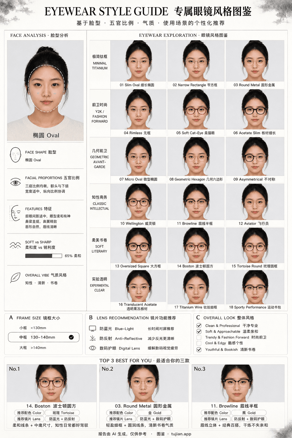 挑眼镜